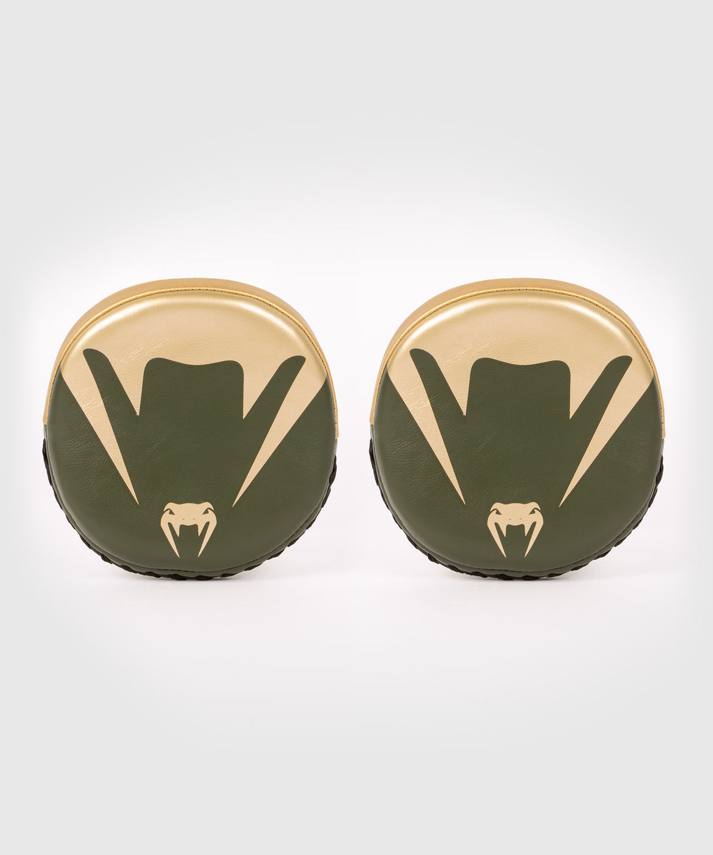 Venum Pro Boxing Mini Curved Punch Mitts (Pair) - Khaki/Gold