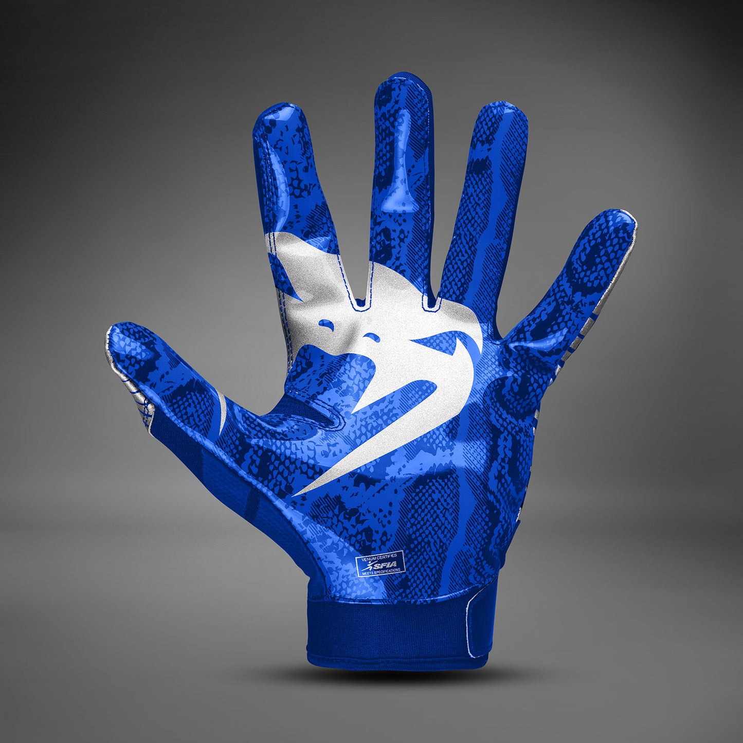 Venum Elite Personalized Football Gloves - Royal Blue/Silver