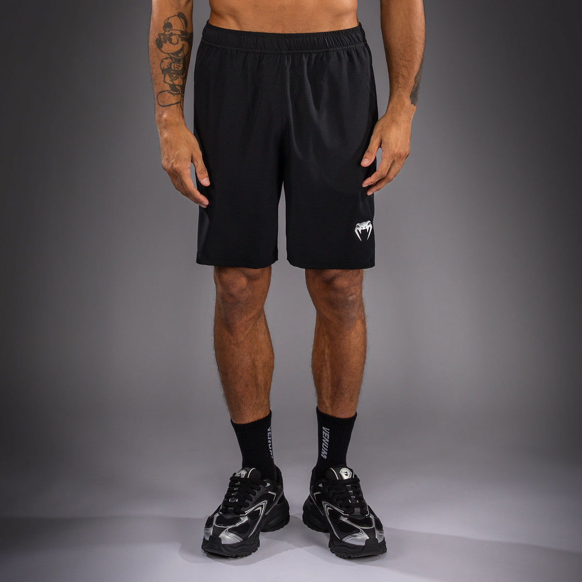 Venum Contender Training Shorts - Black/Silver  product-type_Training shorts Venum