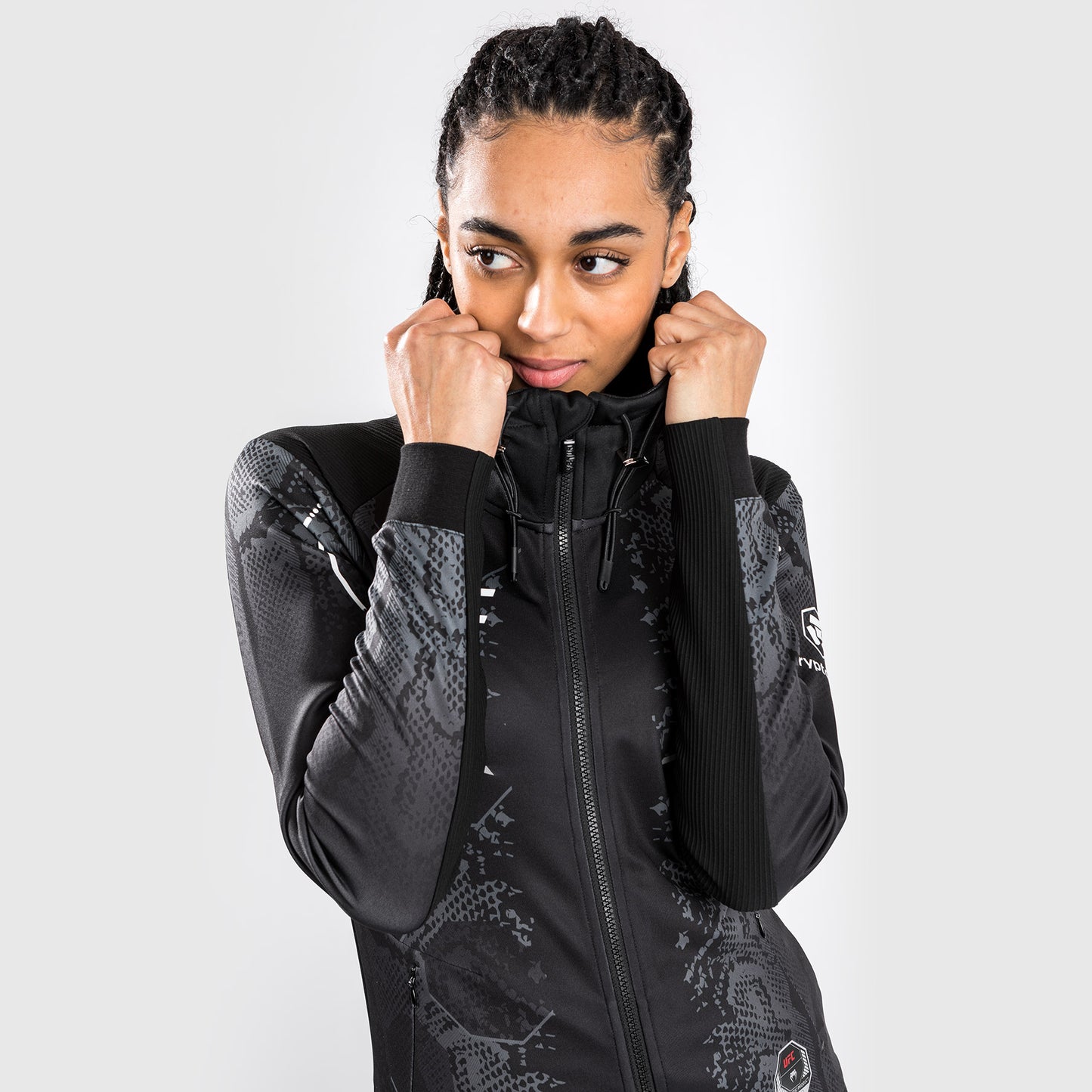 UFC Adrenaline by Venum Authentic Fight Night  Women’s Walkout Hoodie - Black