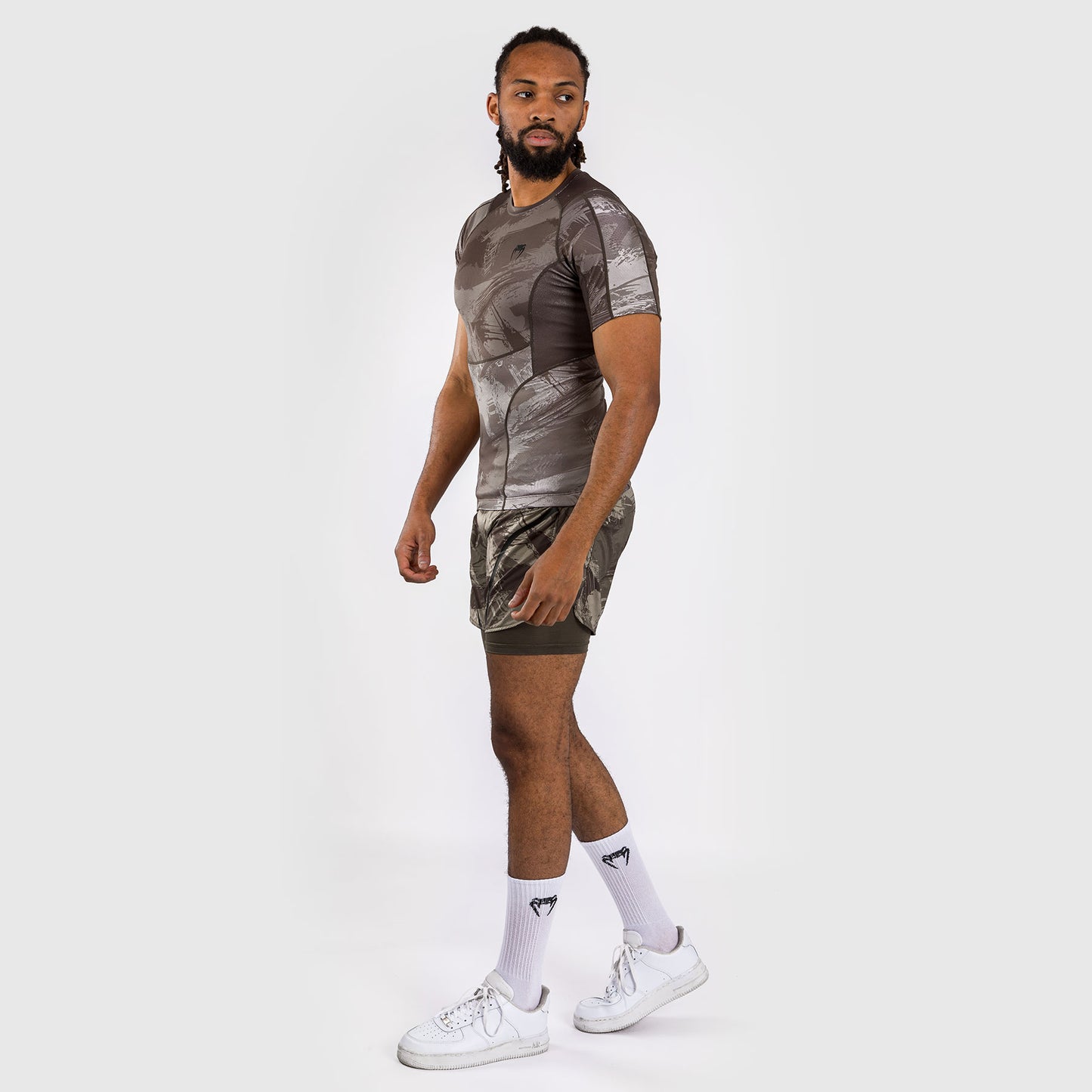 Venum Electron 3.0 Short Sleeve Rashguard - Sand