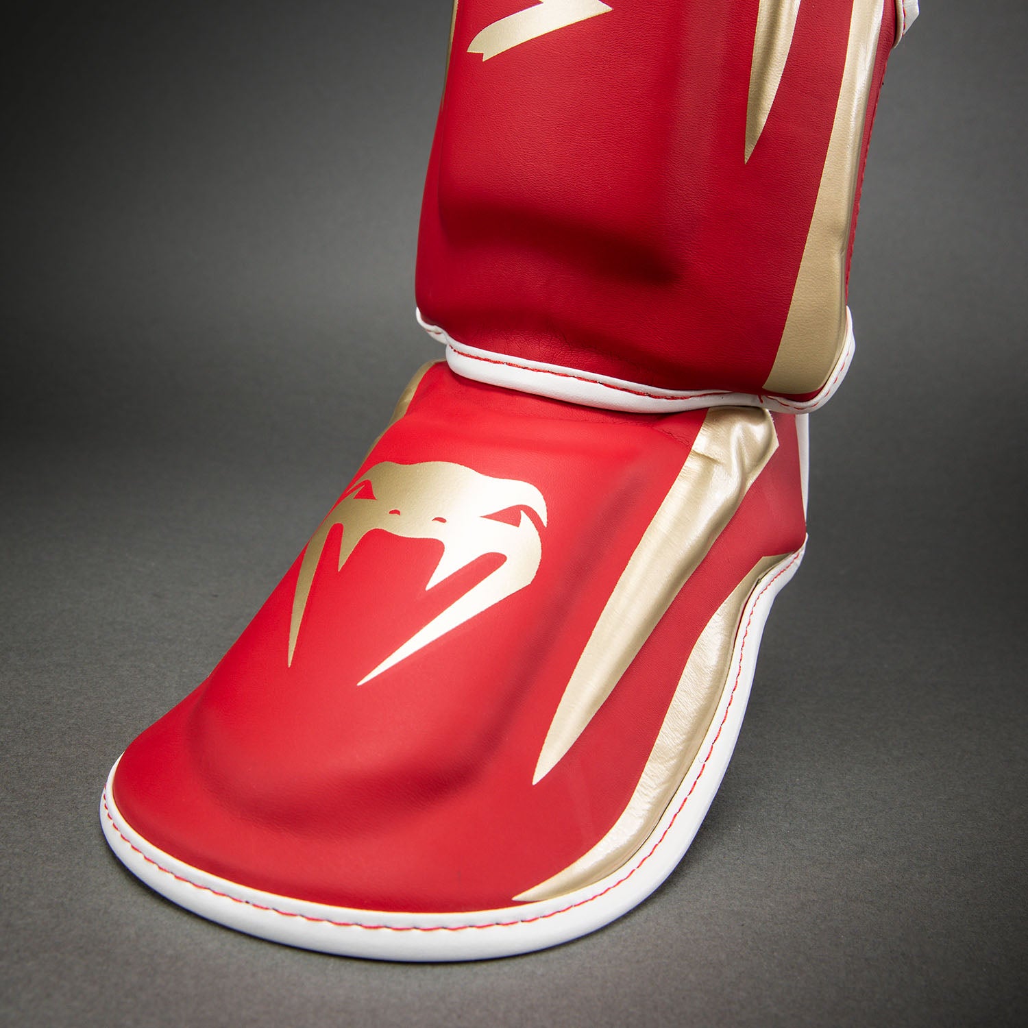Venum Elite Shin Guards - Red - Venum