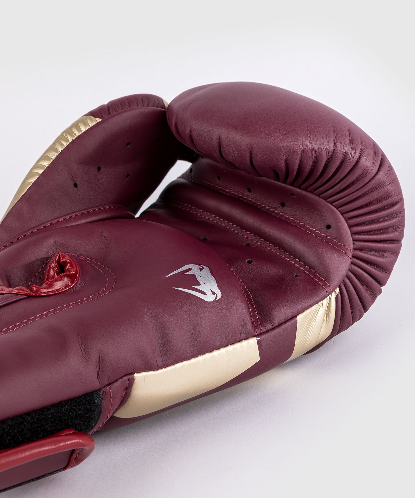 Venum Elite Boxing Gloves - Burgundy/Gold