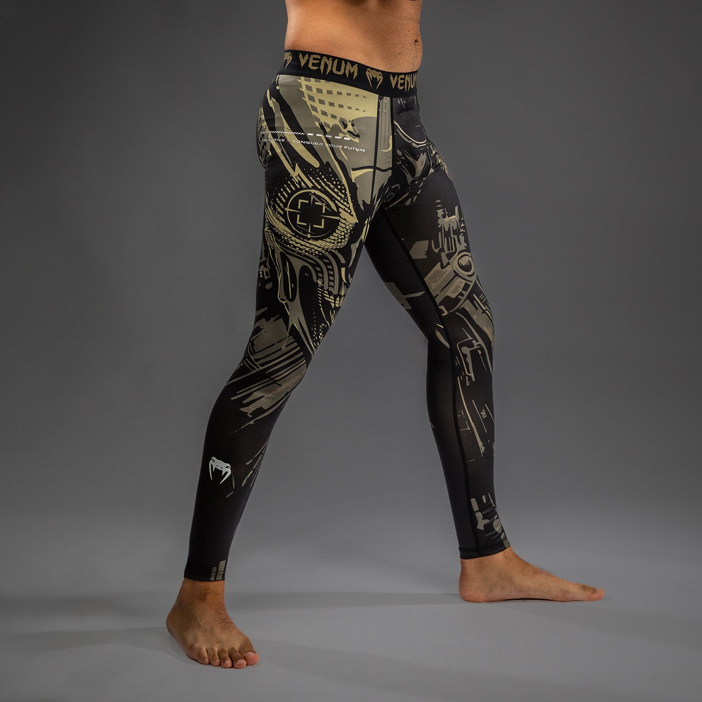 Venum Invader Spats - Black/Sand