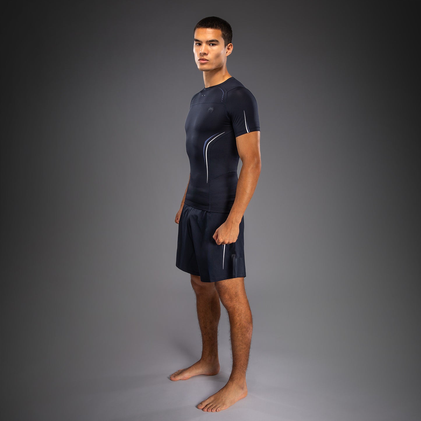 Venum G-Core Short Sleeve Rashguard - Navy Blue/White  product-type_Compression T-Shirts Venum