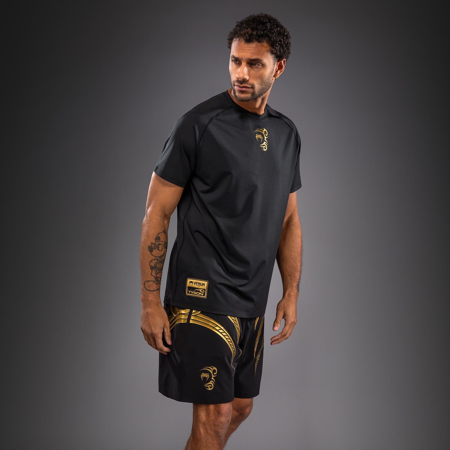 Venum x Mike Tyson Tiger Dry Tech T-Shirt - Black/Gold