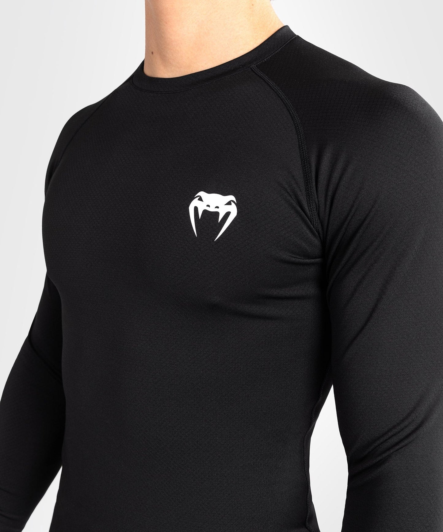 Rashguard à manches longues pour hommes Venum Contender - Noir/Blanc - T-shirts de compression
