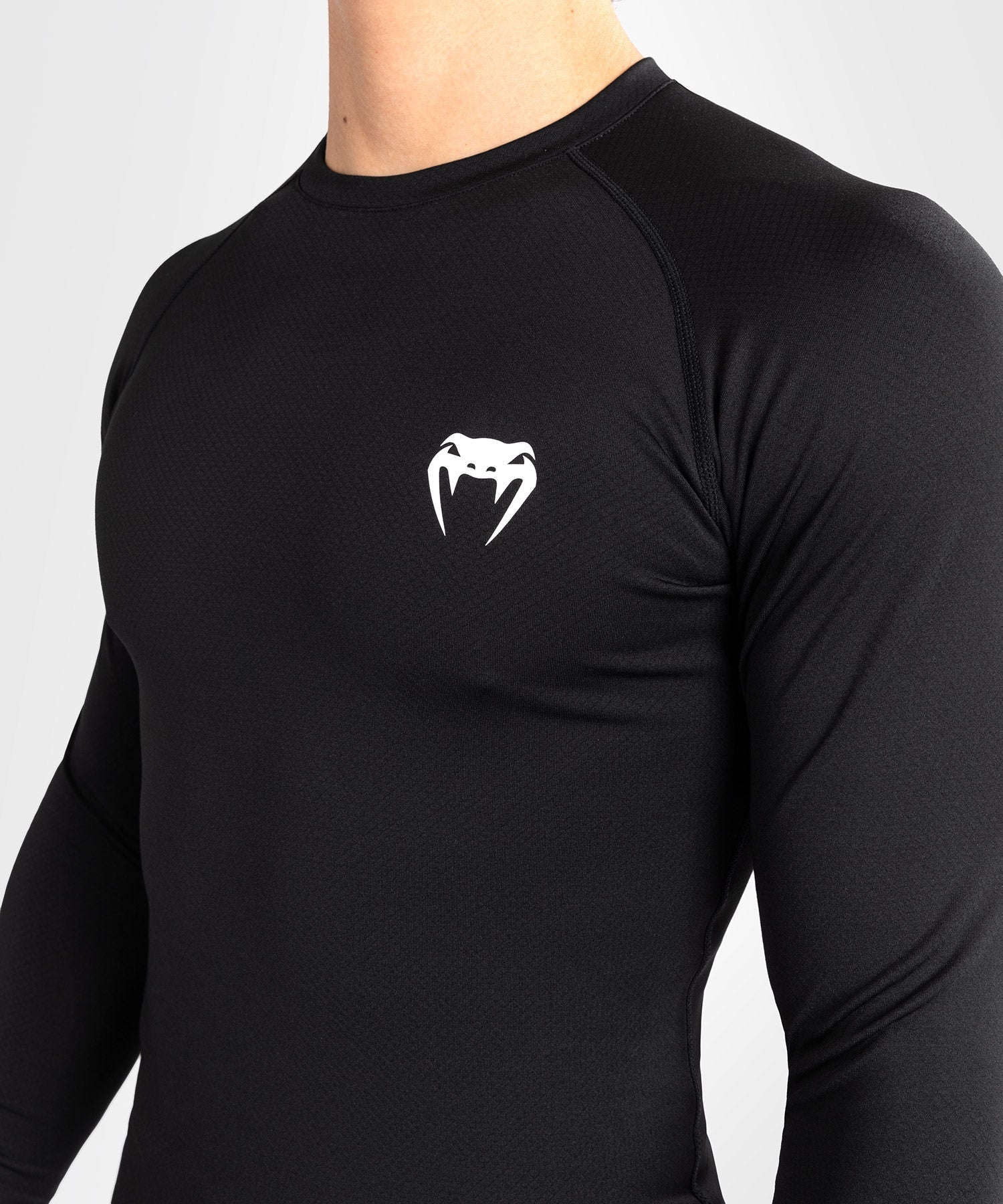 Rashguard à manches longues pour hommes Venum Contender - Noir/Blanc - T-shirts de compression