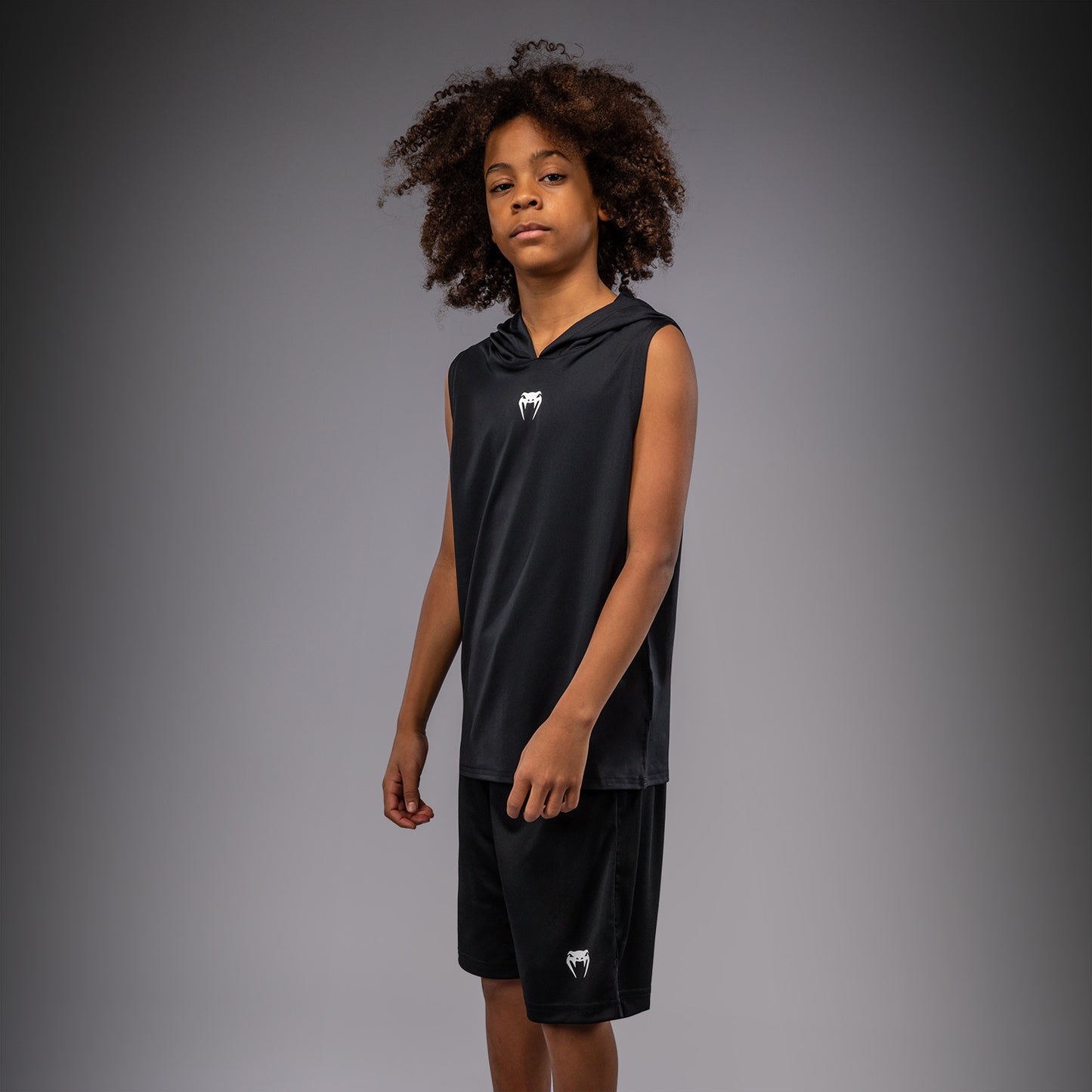 Venum Elite Kids Sleeveless Dry-Tech Hoodie - Black