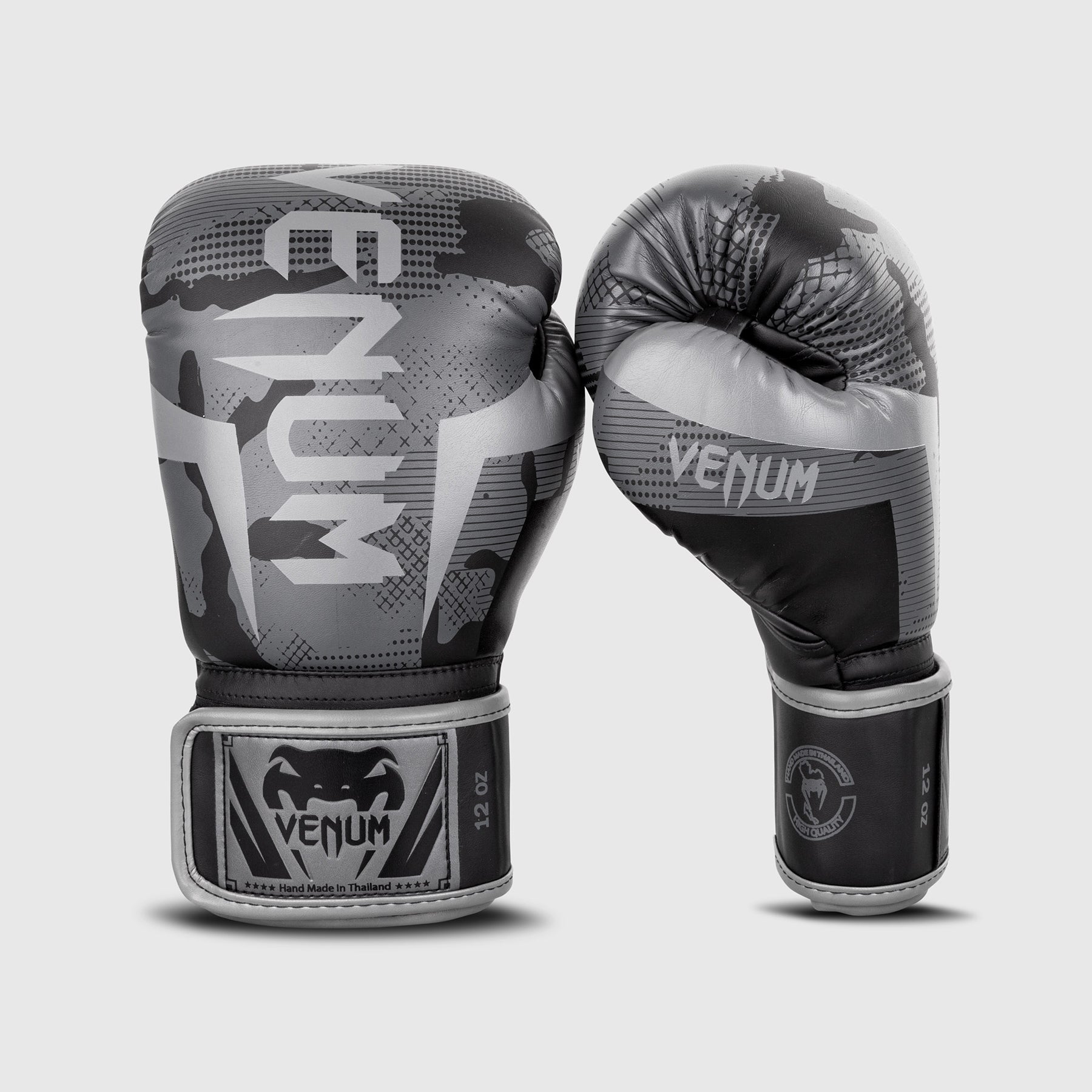 Venum Elite Boxing Gloves - Grey/Camo - Venum