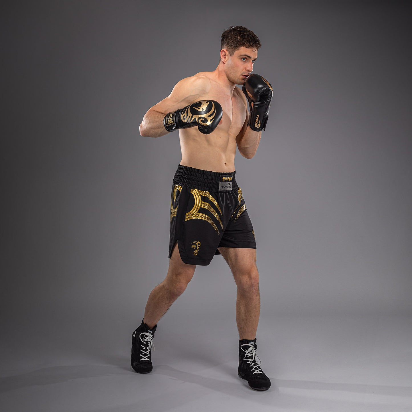 Venum x Mike Tyson Tiger Boxing Shorts - Black/Gold
