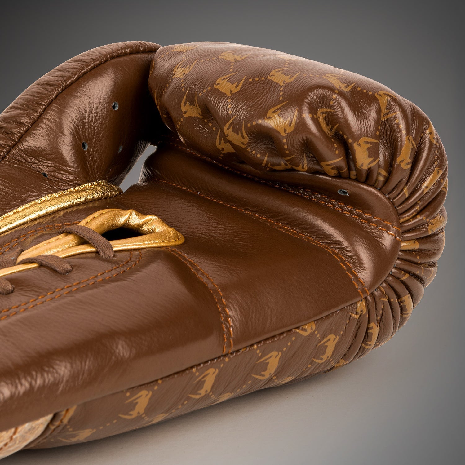 Venum Coco Monogram Pro Lace Up Boxing Gloves - Grizzly Brown - Venum