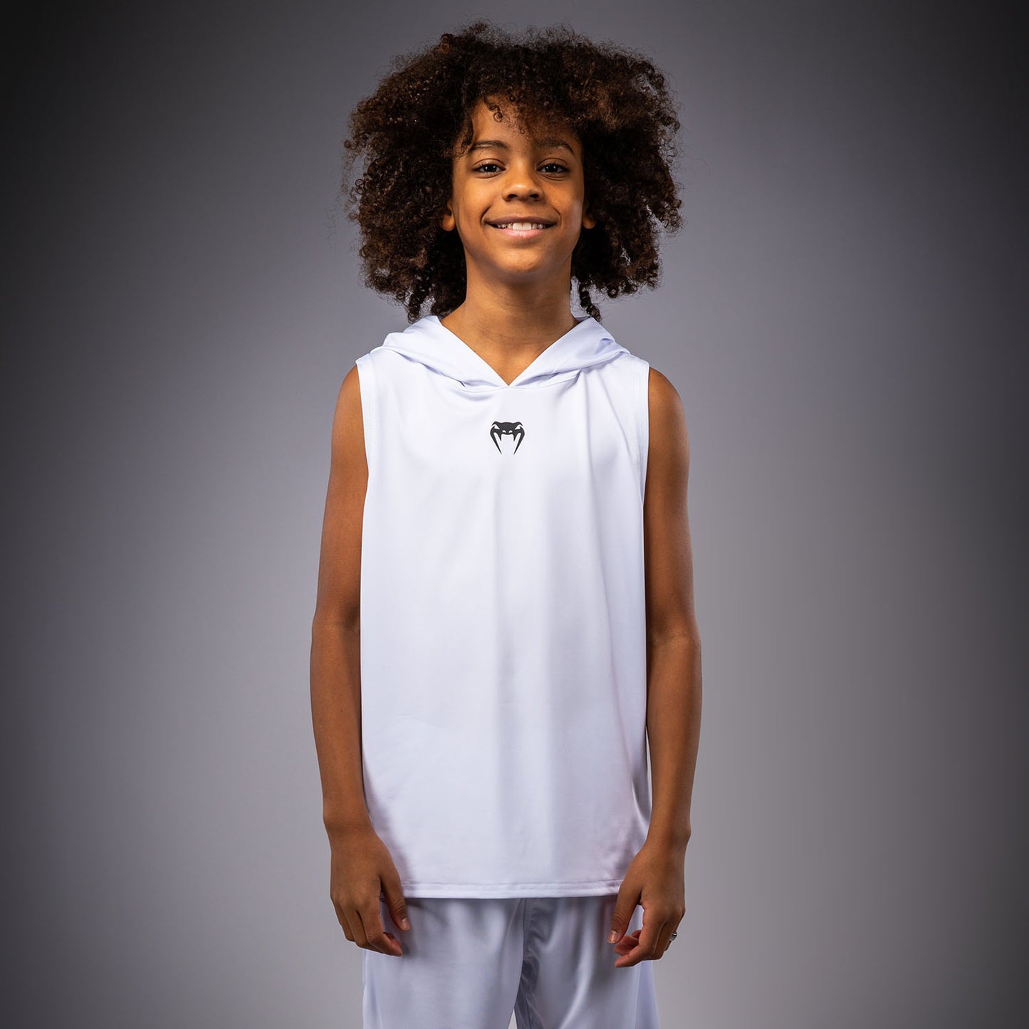 Venum Elite Kids Sleeveless Dry-Tech Hoodie - White
