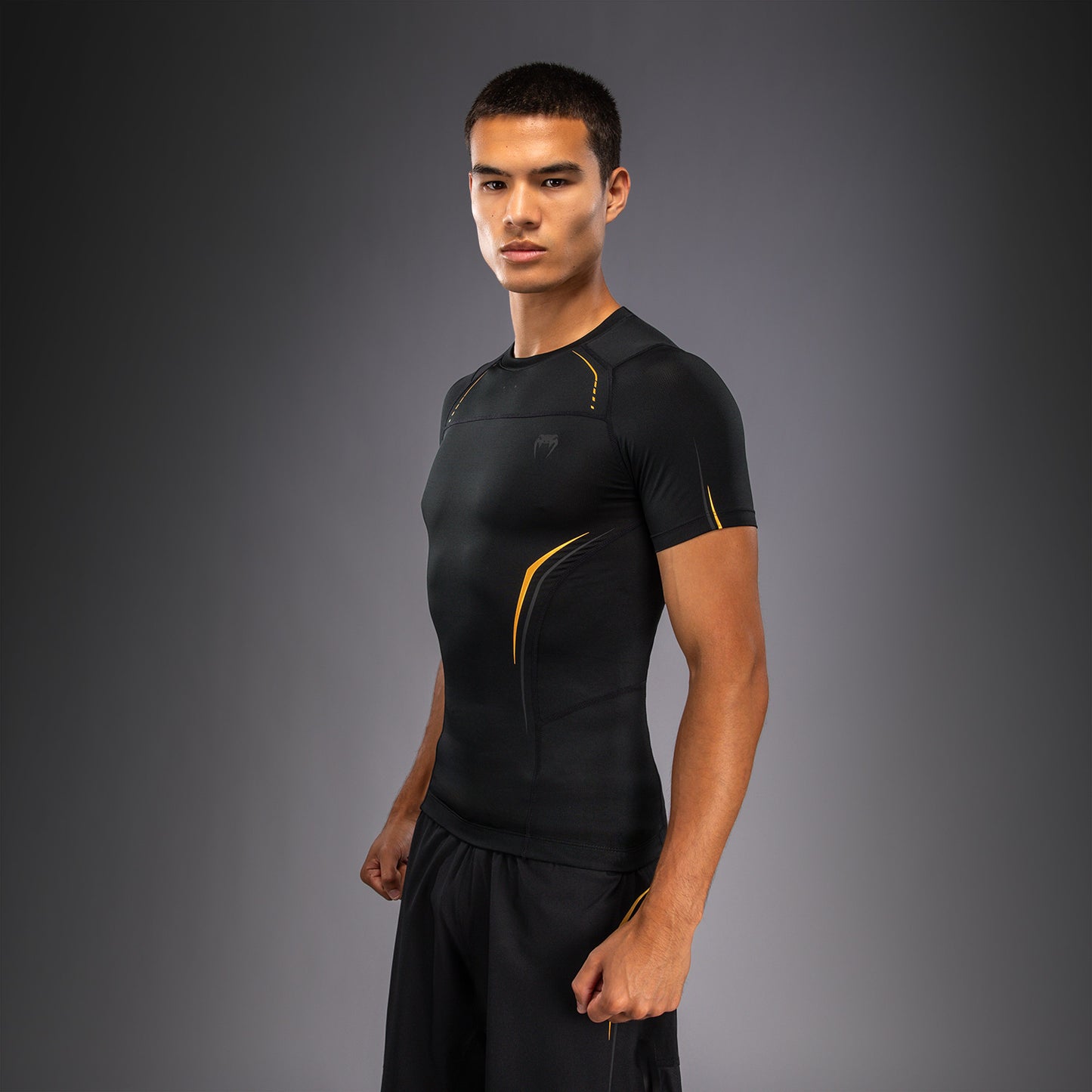 Venum G-Core Short Sleeve Rashguard - Black/Gold  product-type_Compression T-Shirts Venum