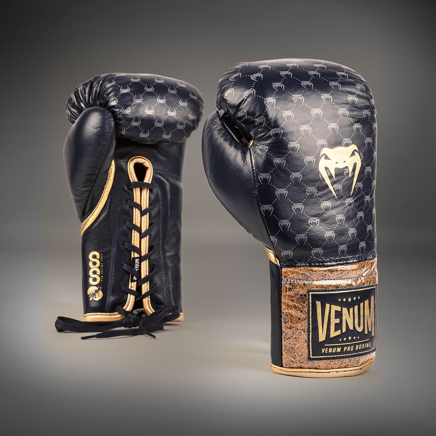 Venum Coco Monogram Pro Lace Up Boxing Gloves - State Blue