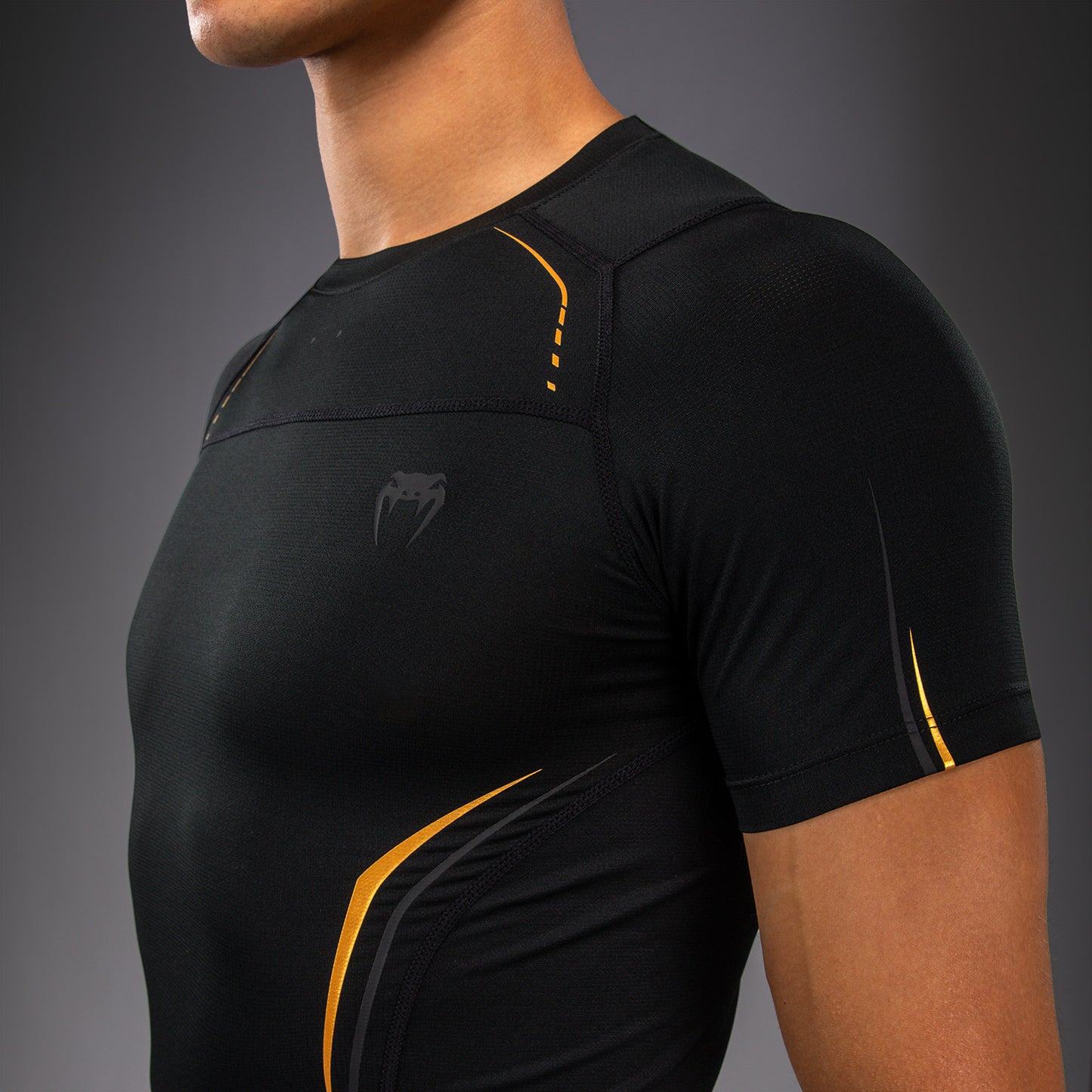 Venum G-Core Short Sleeve Rashguard - Black/Gold  product-type_Compression T-Shirts Venum