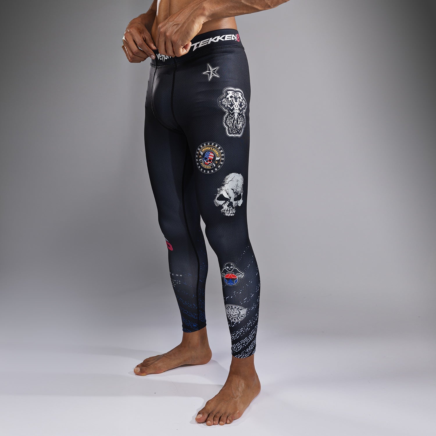 Venum x TEKKEN 8 - Paul Phoenix Spats - Black/Blue - Venum
