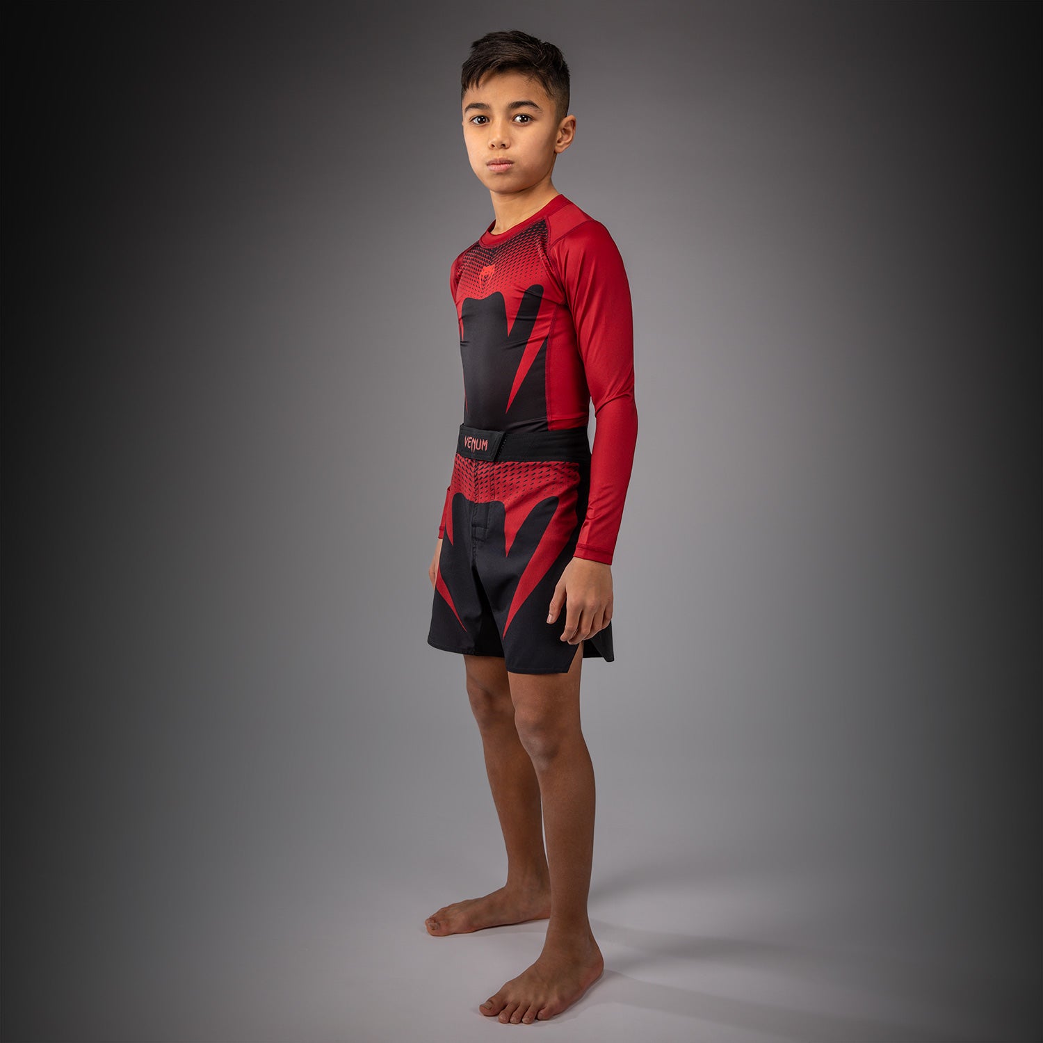 Venum Attack Kids Fight Shorts - Black/Red  product-type_MMA Shorts Venum