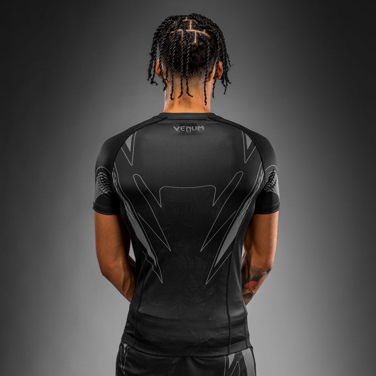 Venum Amazonia Reborn Short Sleeve Rashguard - Black/Grey