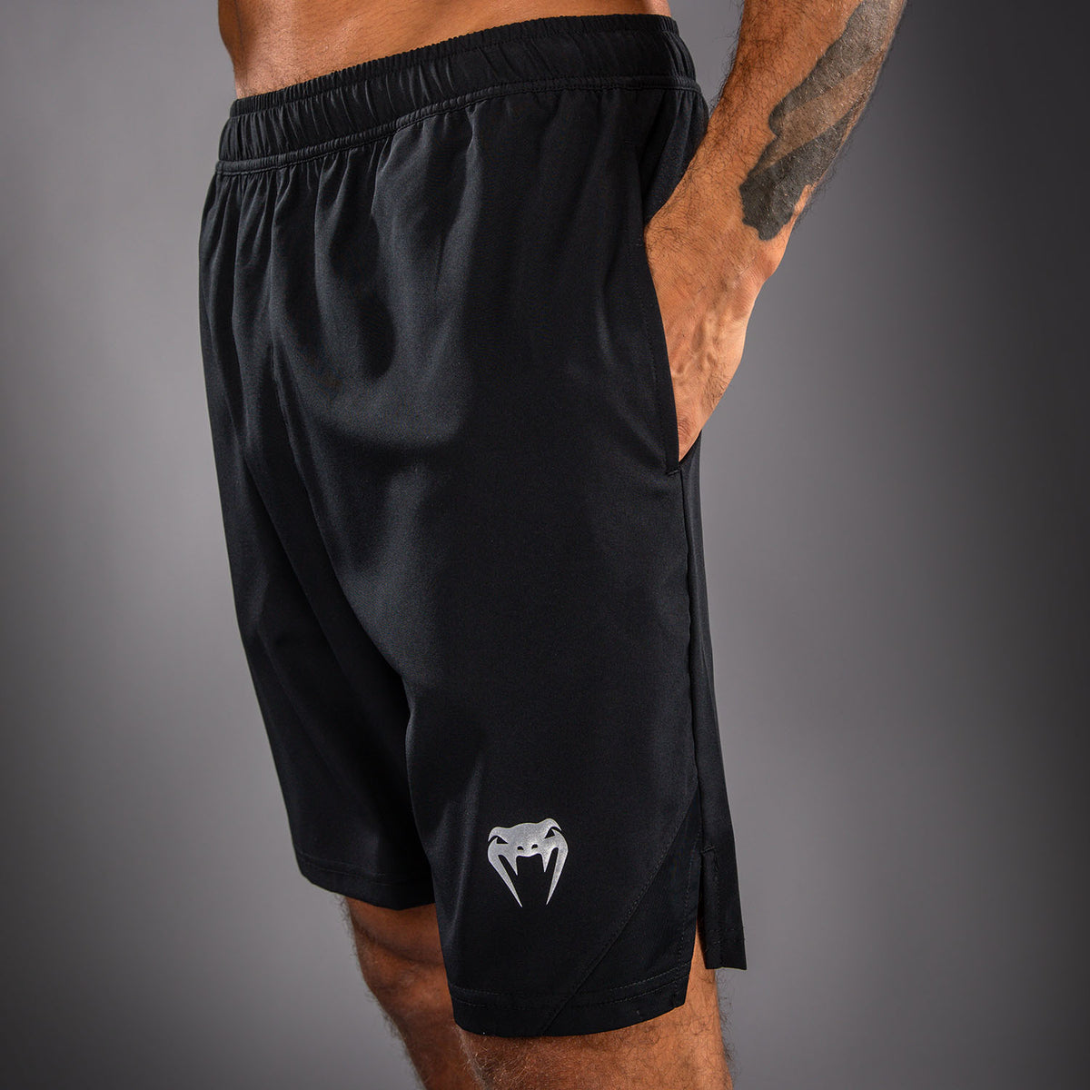 Venum Contender Training Shorts - Black/Silver  product-type_Training shorts Venum