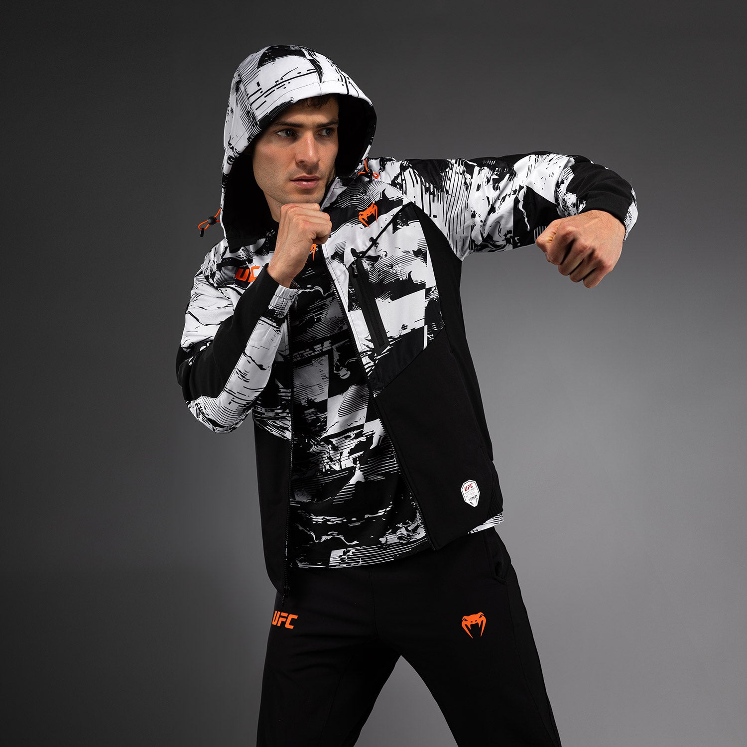 Men's UFC Zenith by Venum White Authentic Fight Week Zip Hoodie