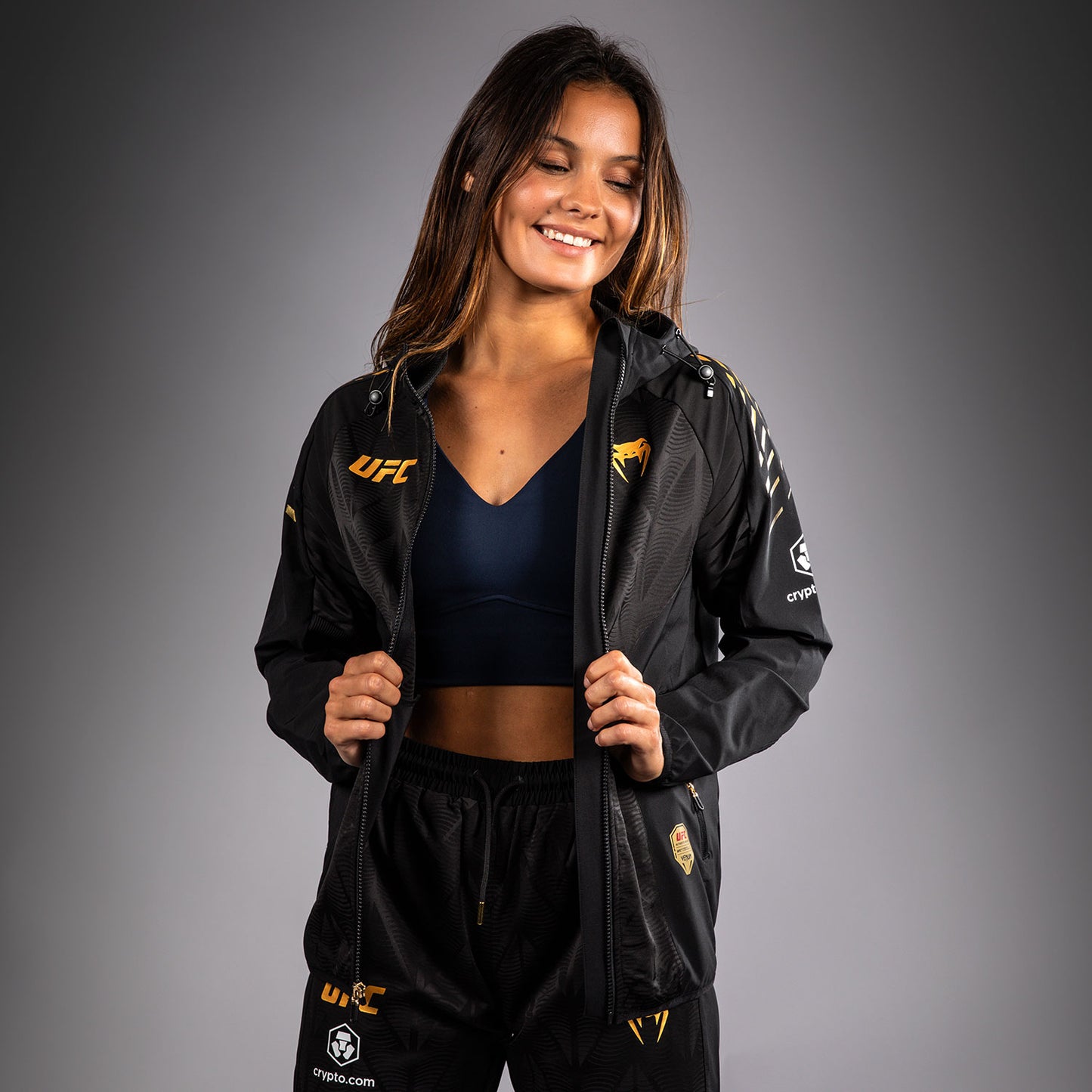 Women's UFC Zenith by Venum Champion Authentic Fight Night Walkout Hoodie Personalized