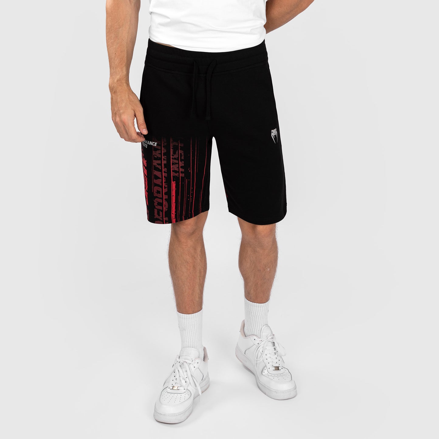 UFC Venum Performance Institute 2.0 Men’s Cotton Short - Black/Red  product-type_Cotton Shorts Venum