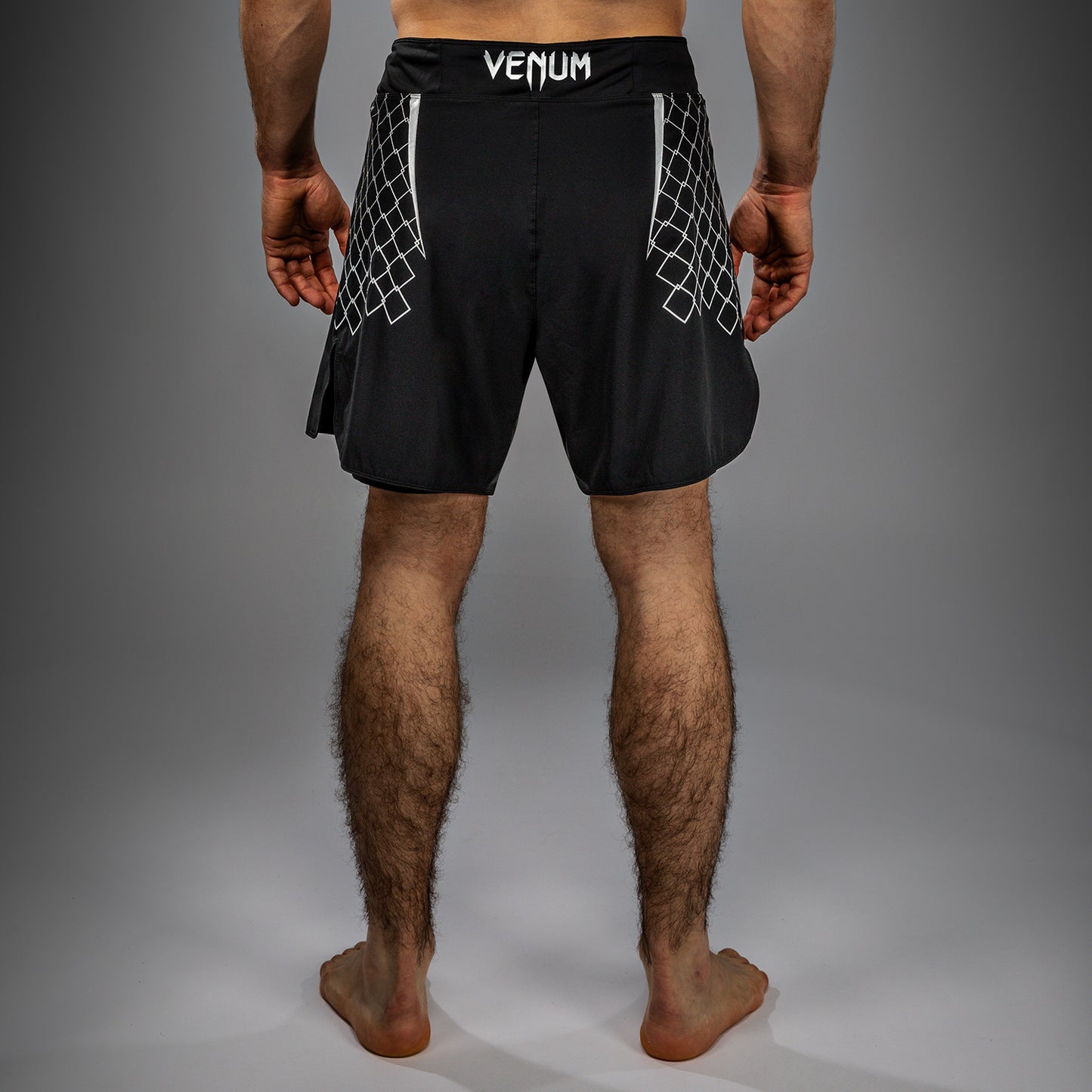 Venum x WOW FC Men’s Fight Shorts - Black/ Silver Grey