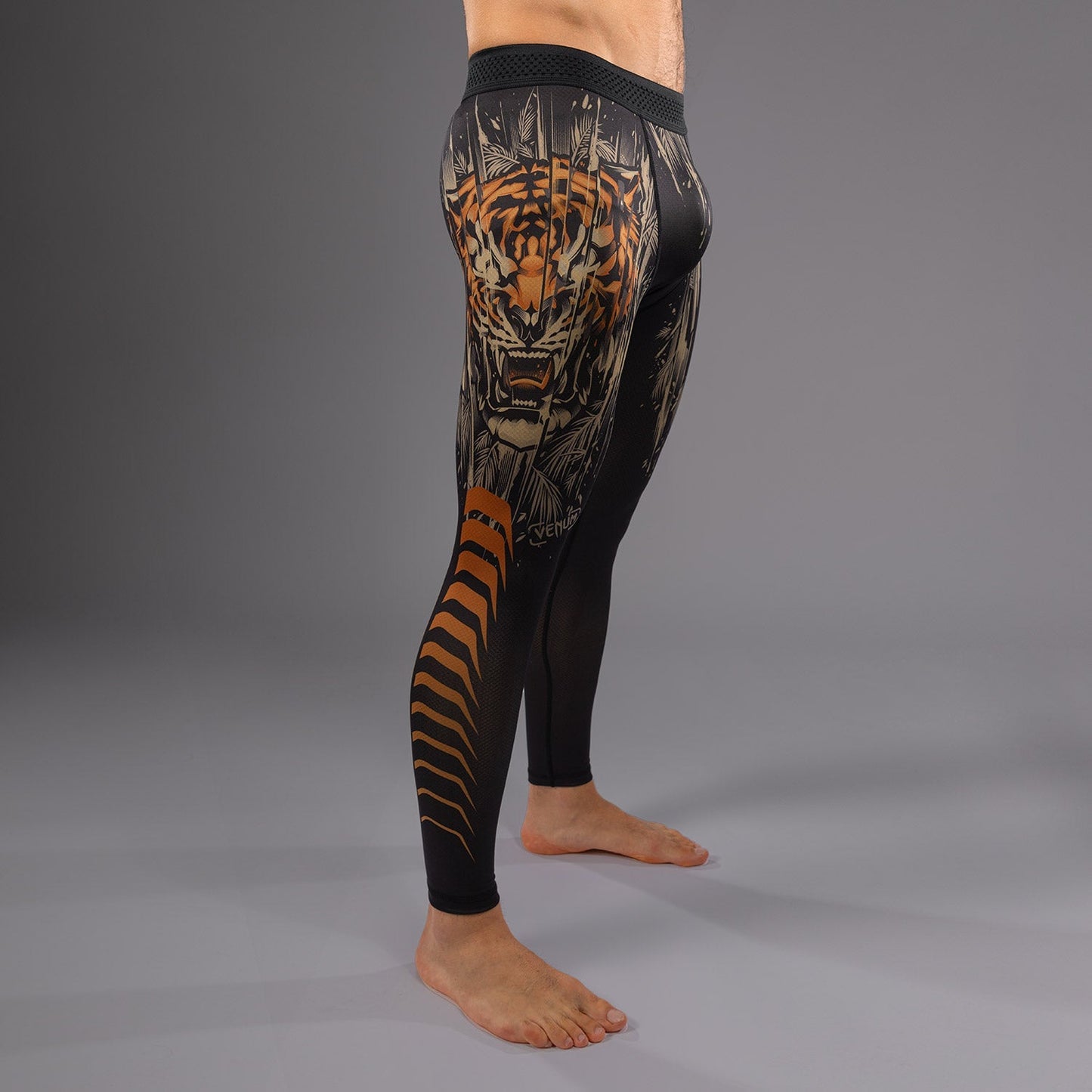 Venum Tiger Men's Spats - Black/Neon Orange