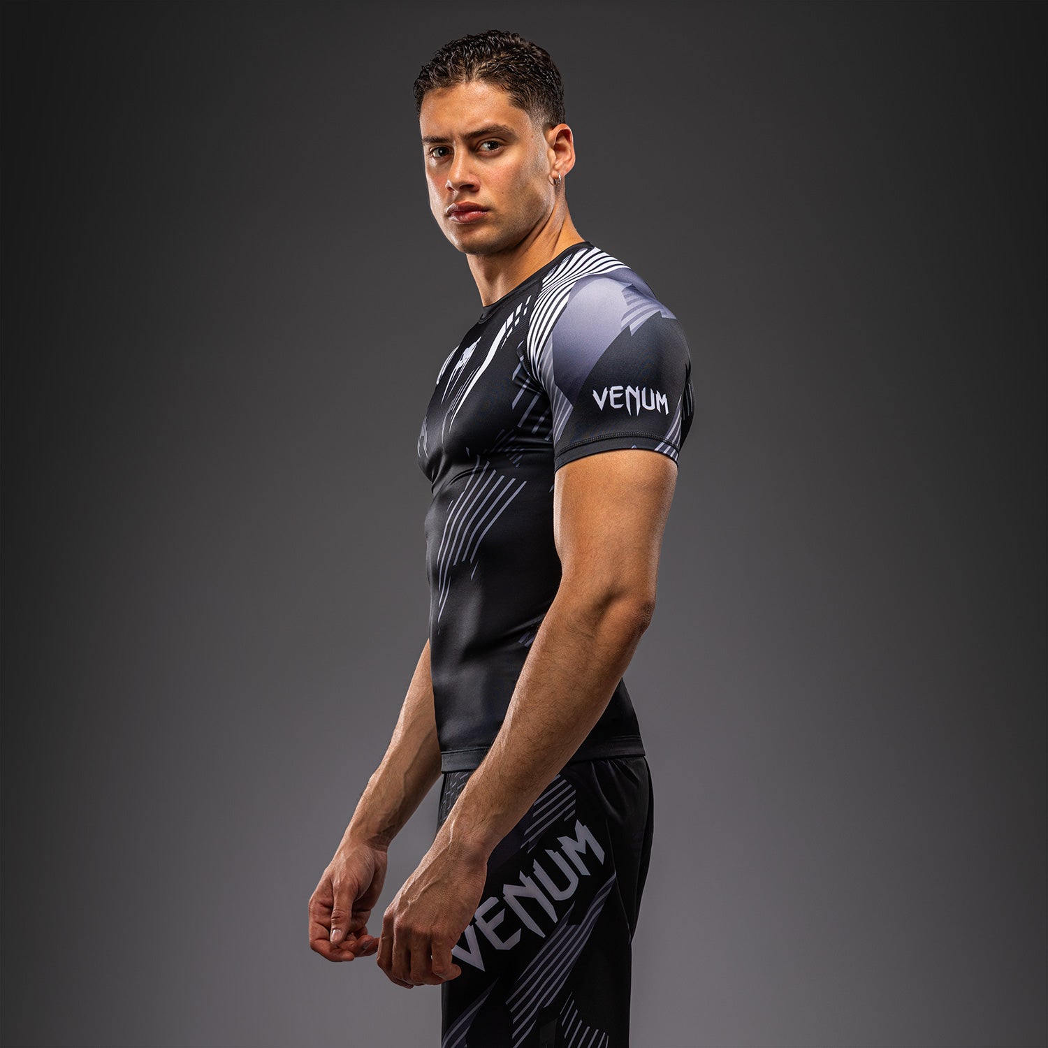Venum No-Gi 6.0 Short Sleeve Rashguard - Black/White  product-type_Compression T-Shirts Venum