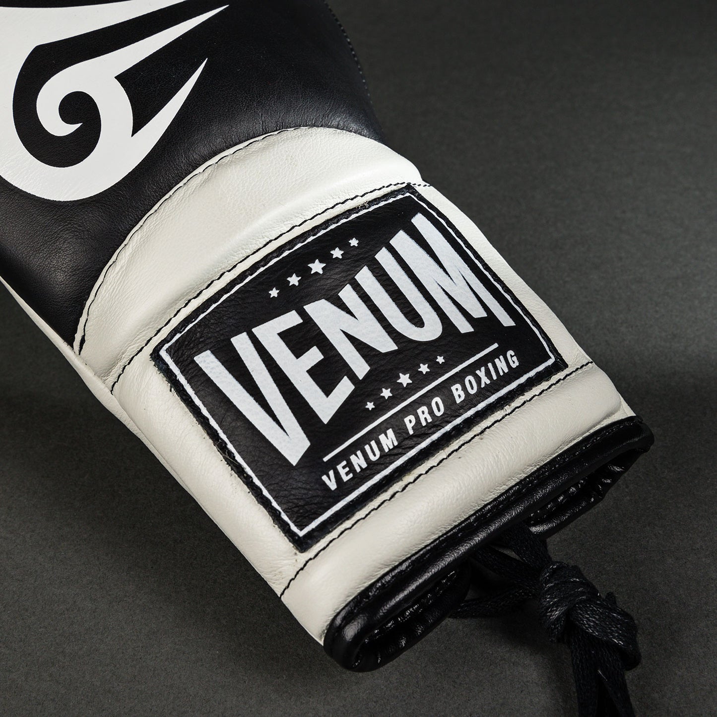 Venum Giant 2.0 Mike Tyson Pro Boxing Gloves with Laces - Deep Black/Optical White