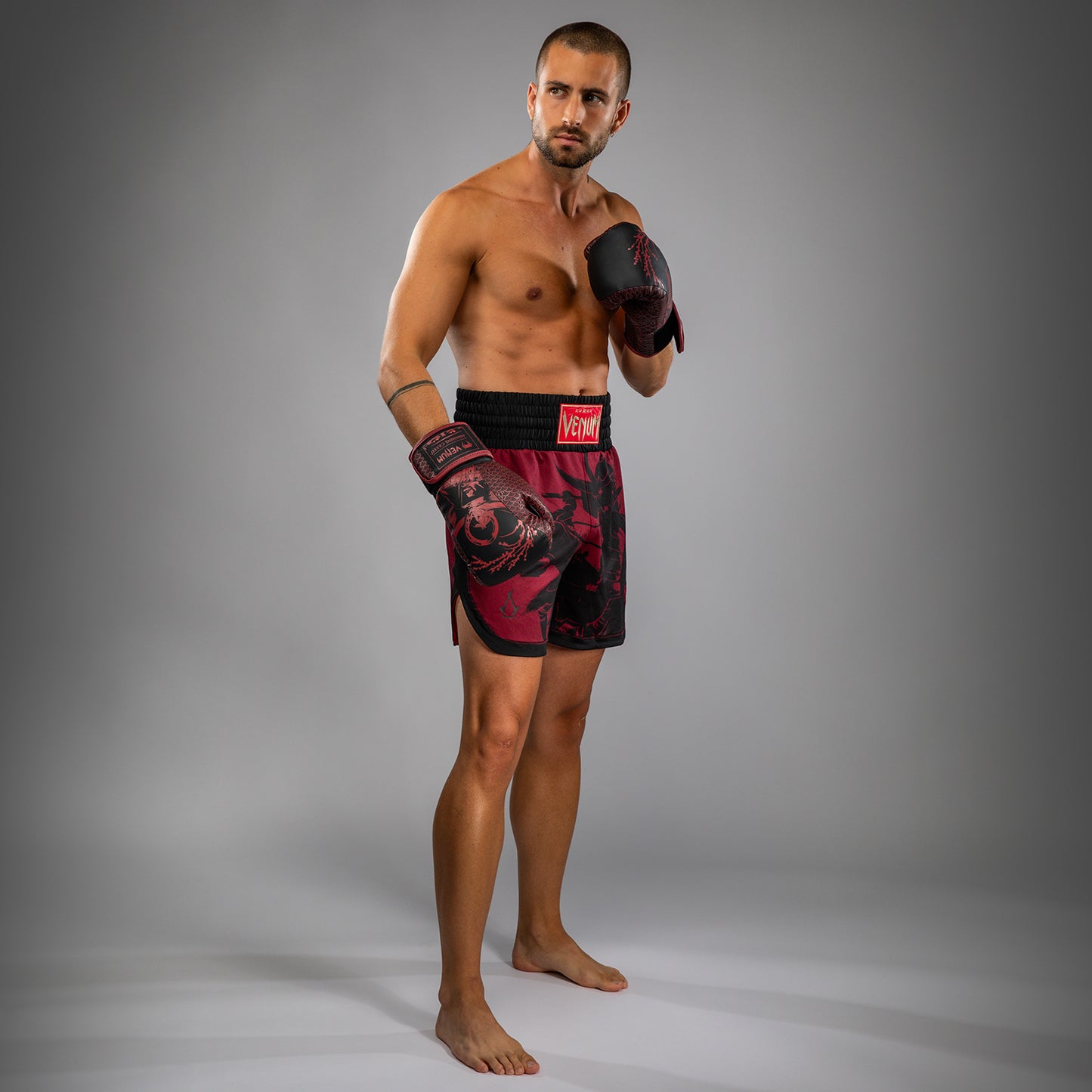 Venum x Assassin’s Creed Shadows Men’s Boxing Shorts - Burgundy/Black