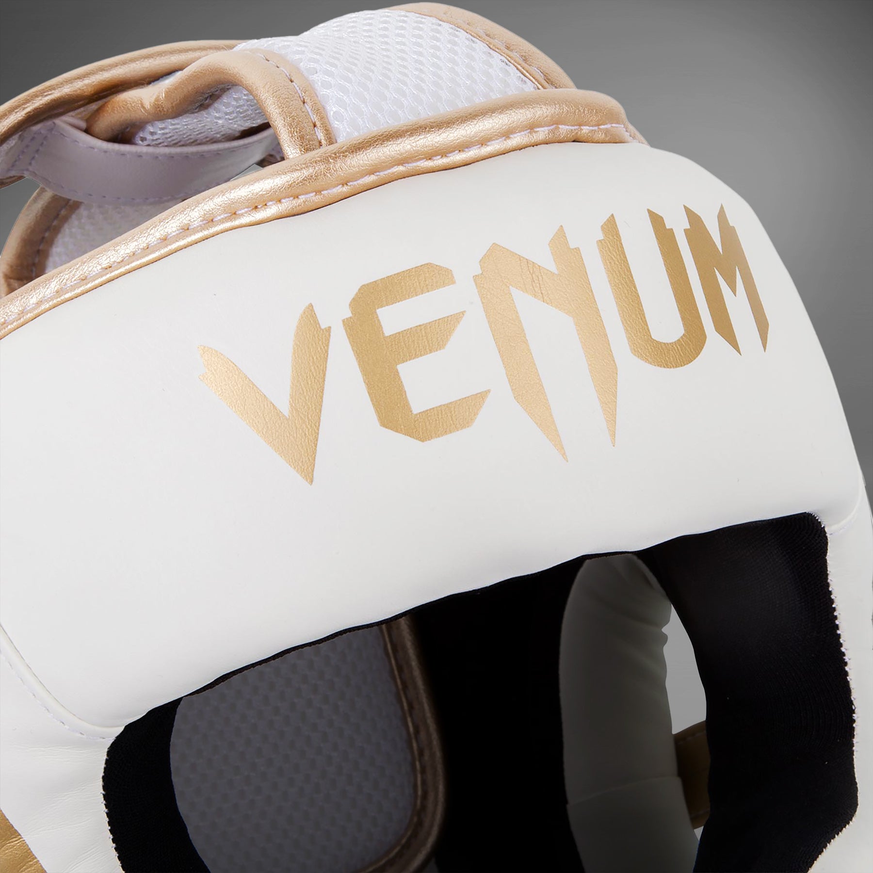Venum Elite Headgear-White/Gold - Venum