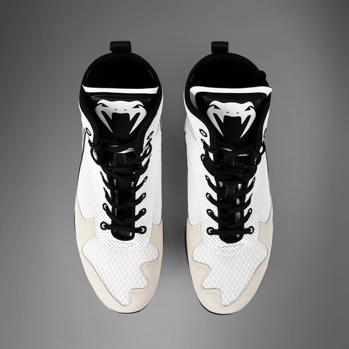 Venum Elite Boxing Shoes - White/Black