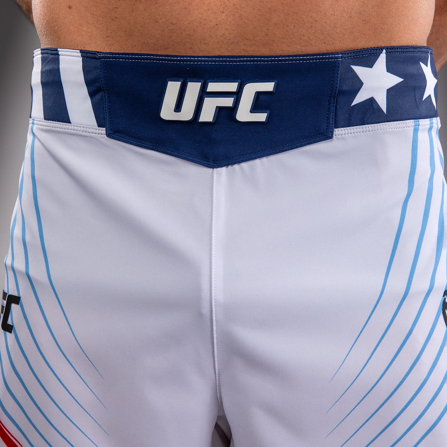 Men's Official UFC Freedom 250 by Venum White Authentic Fight Night Short Fit Fight Short -Lopes