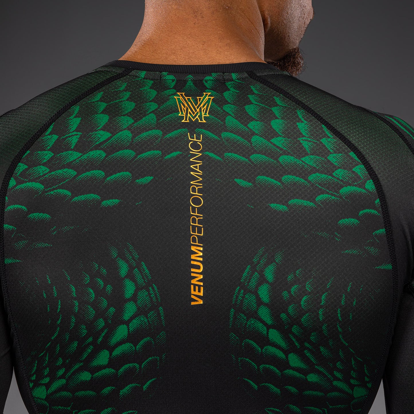 Venum Matupa Long Sleeve Rashguard - Black/Green/Gold