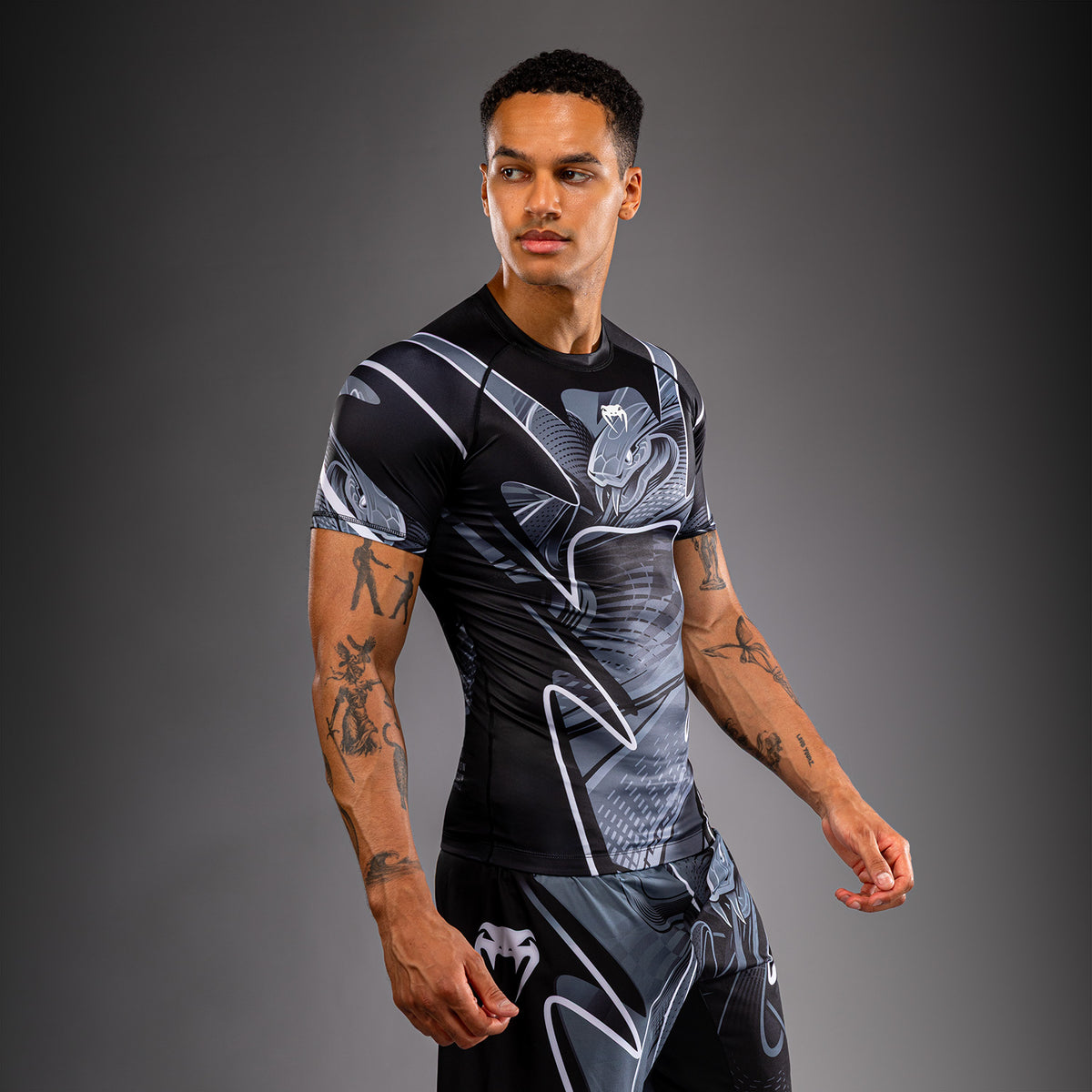 Crimson Viper 2.0 Short Sleeves Rashguards Black/Grey