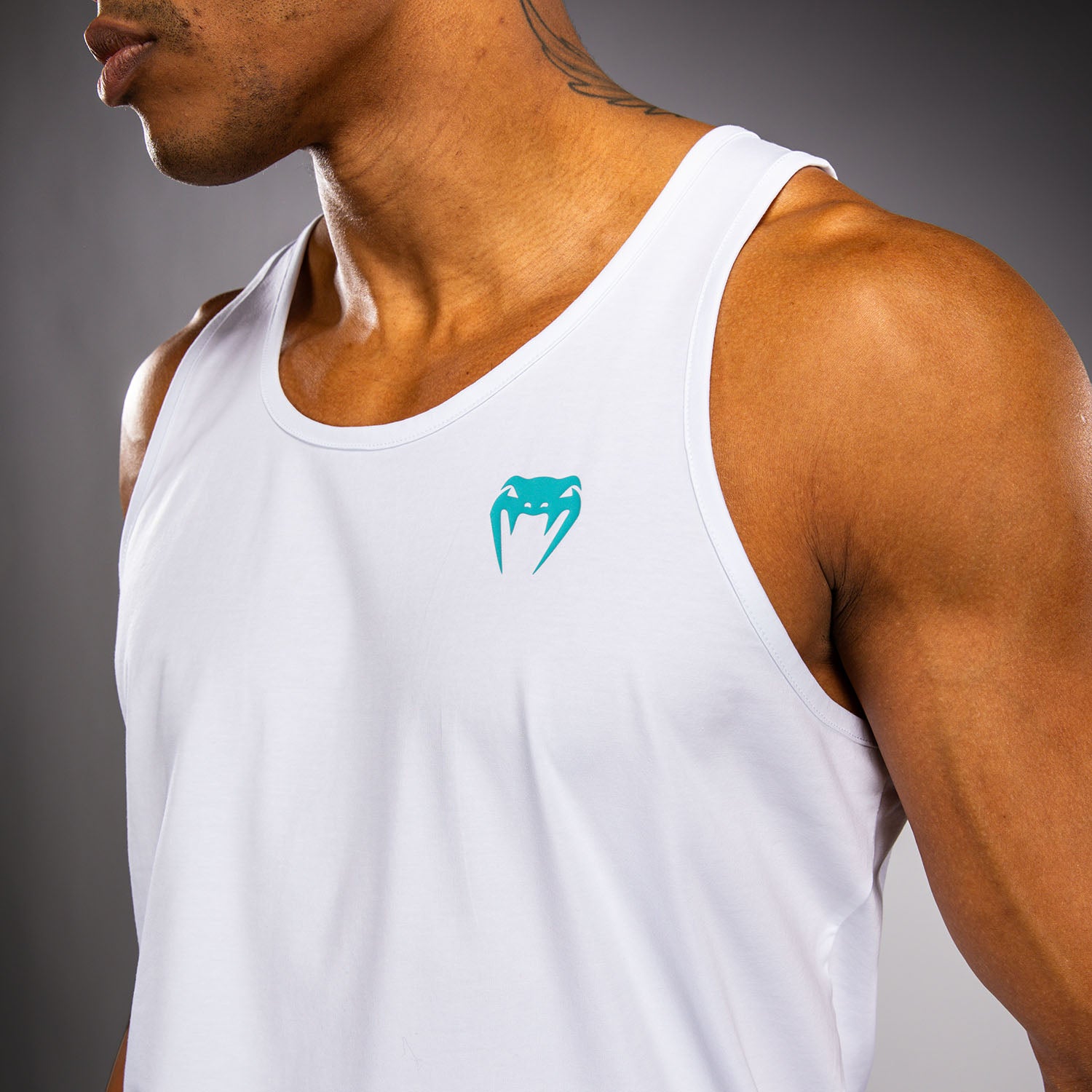 Venum Aqua Tank Top - White/Turquoise  product-type_Tank tops Venum