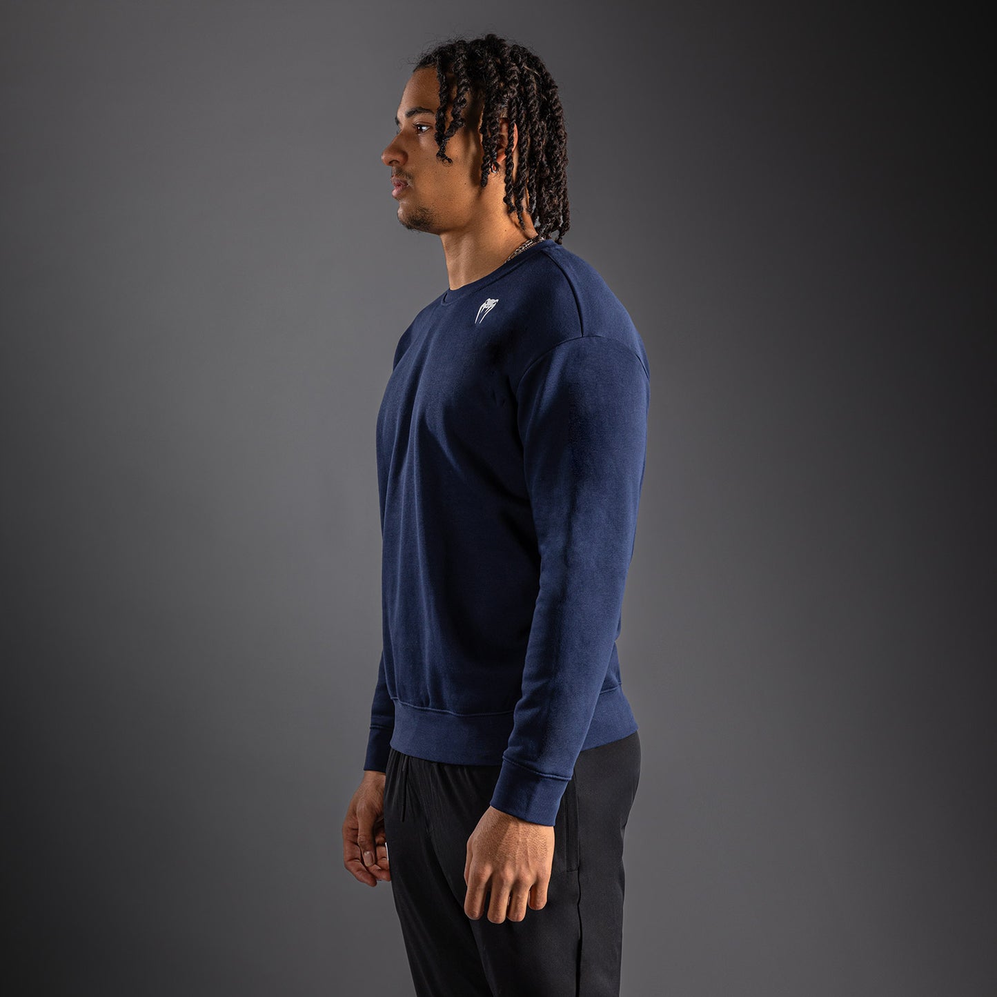 Venum Lineup Fleece Crew Navy - Blue/White