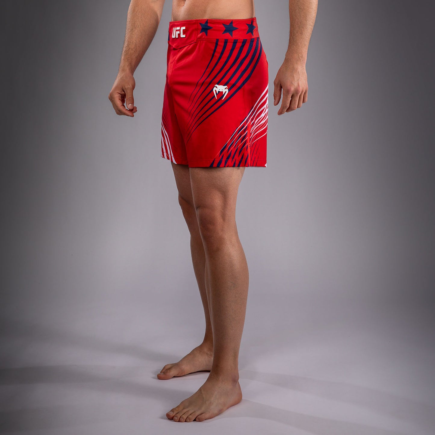 Men's Official UFC Freedom 250 by Venum Red Authentic Fight Night Short Fit Fight Short