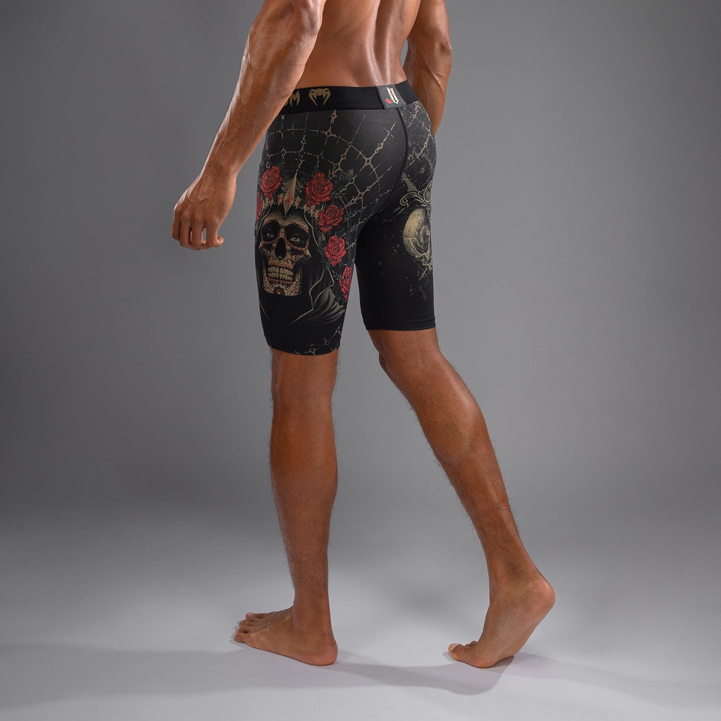 Venum Santa Muerte 5.0 Men’s Vale Tudo Shorts - Deep Black/Gold