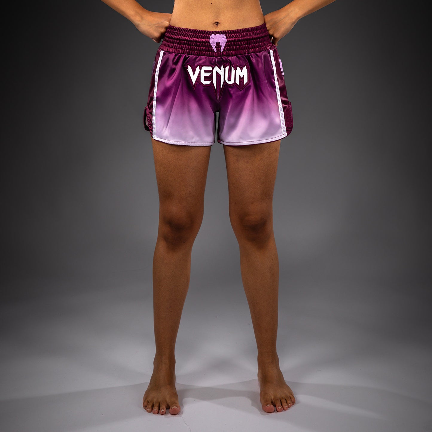 Venum Iris Muay Thai Shorts - Plum/white