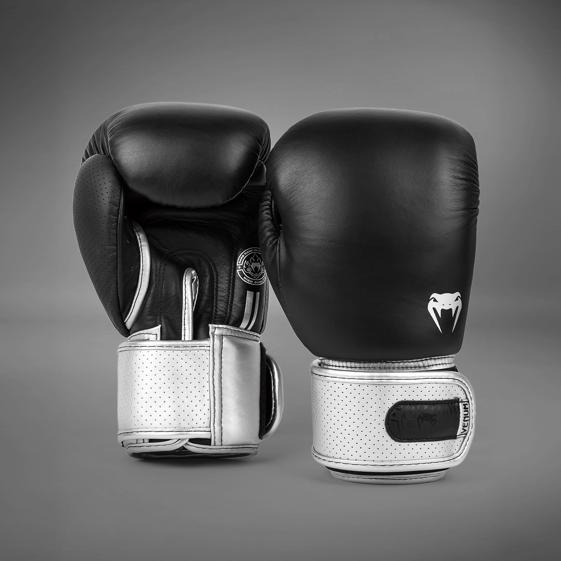 Venum Power 2.0 Boxing Gloves - Black/Silver - Venum