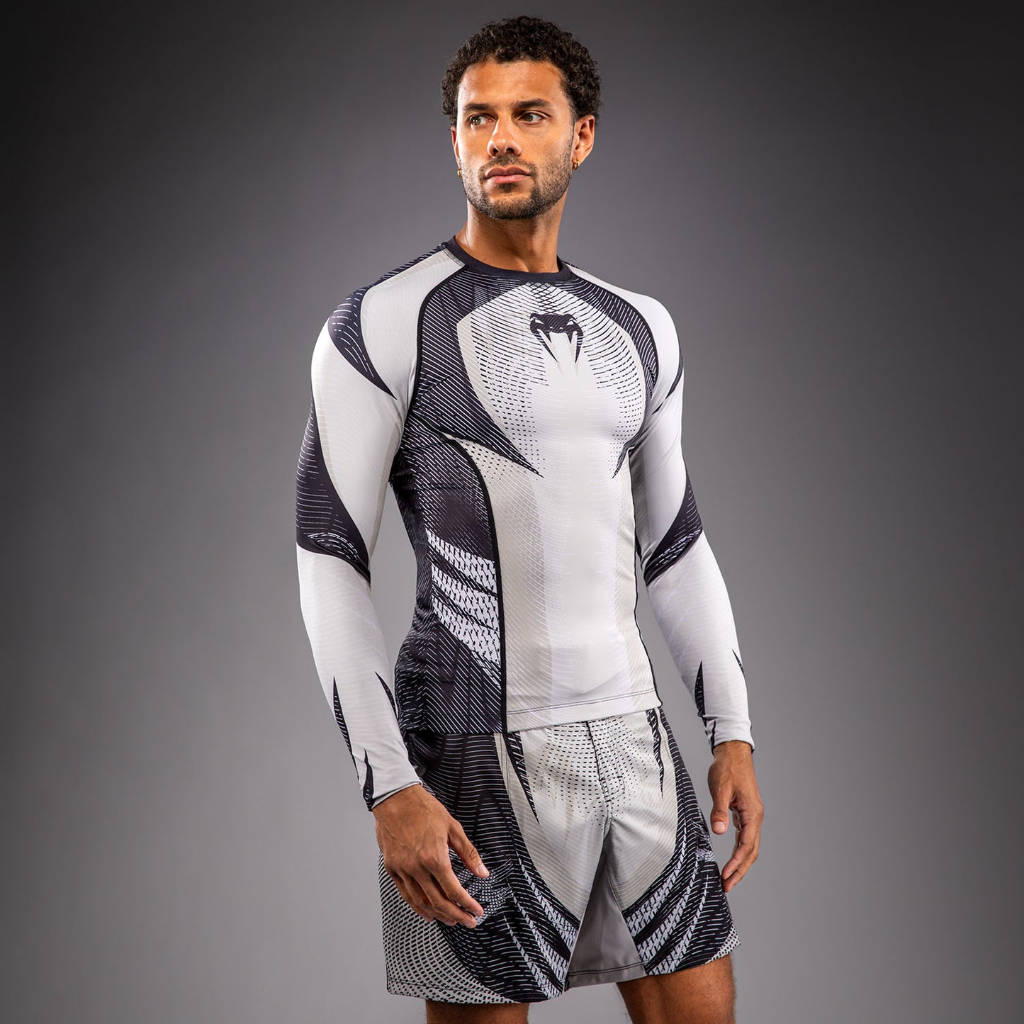 Venum Galactic 3.0 Long Sleeve Rashguard - Off-White/Black  product-type_Compression T-Shirts Venum