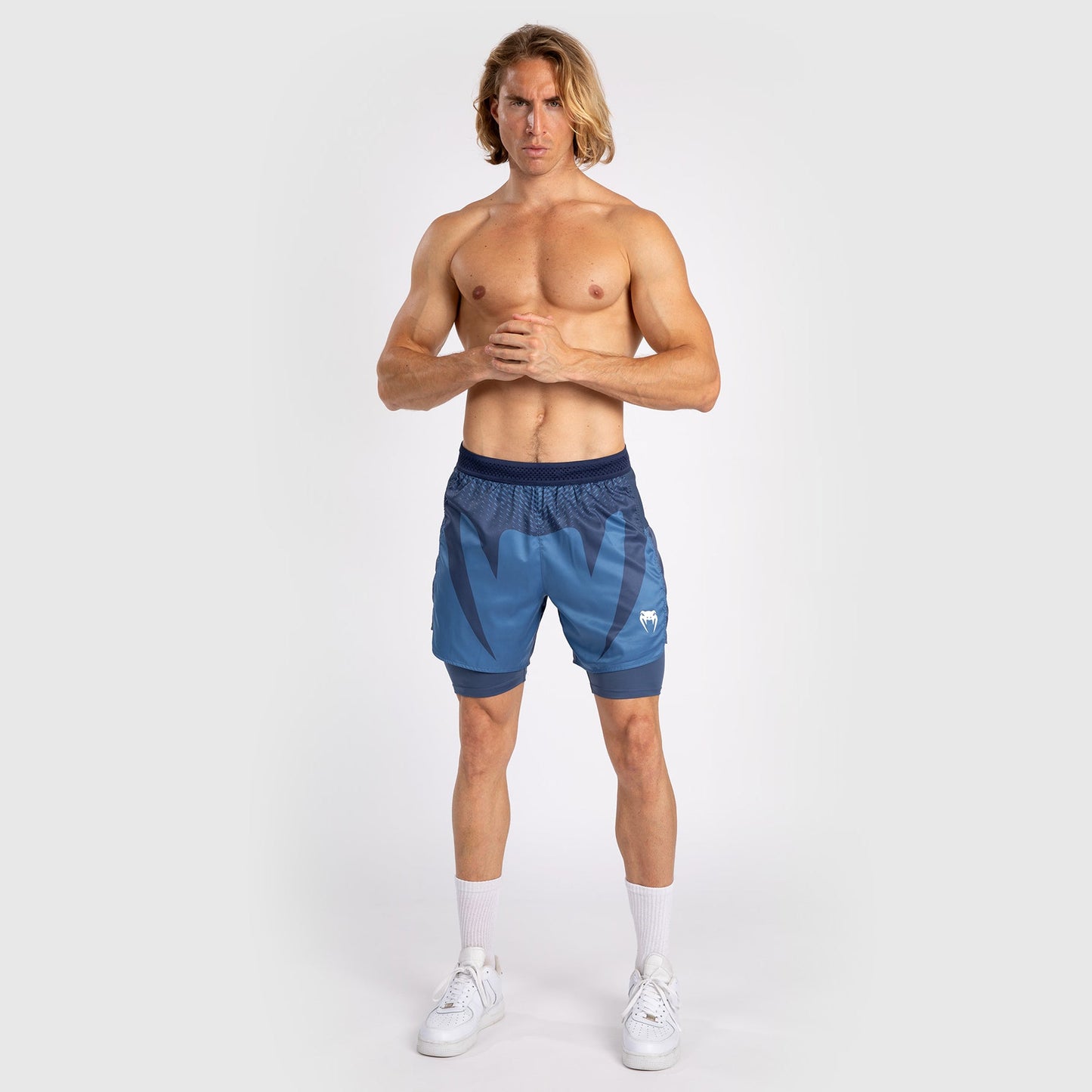 Venum Attack Men's Fight Shorts - Navy Blue
