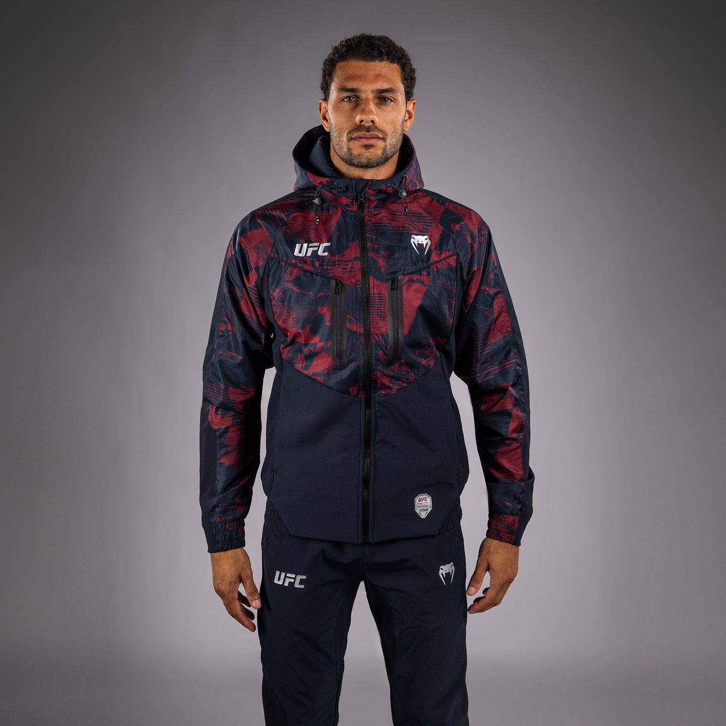 Men's UFC Zenith by Venum Burgundy Authentic Fight Week Zip Hoodie