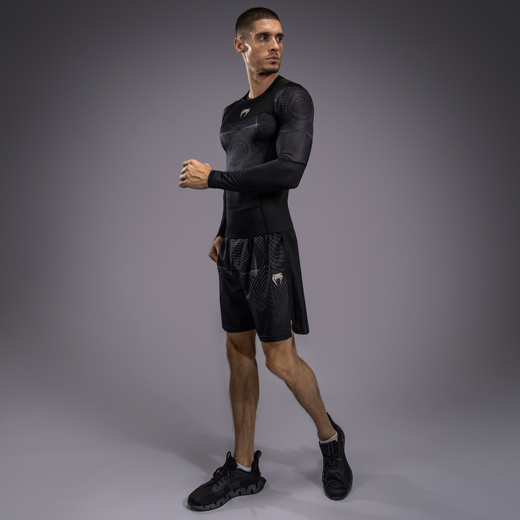 Venum G-Fit Air Men's Long Sleeve Rashguard - Deep Black