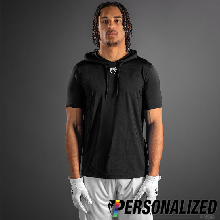 Venum Elite Personalized Short Sleeve Dry-Tech Hoodie - Black  product-type_Sweatshirts Venum