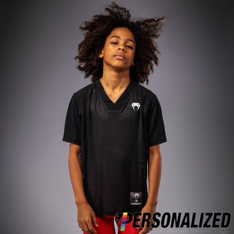 Venum Elite Kids Personalized Football Short Sleeve Jersey - Black  product-type_Dry Tech T-Shirts Venum
