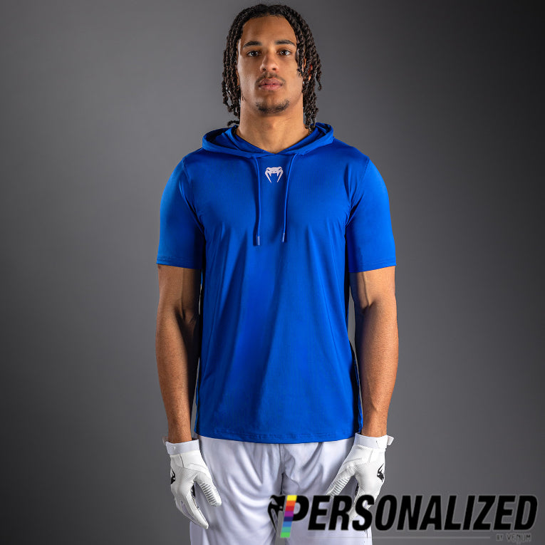 Venum Elite Personalized Short Sleeve Dry-Tech Hoodie - Royal Blue  product-type_Sweatshirts Venum